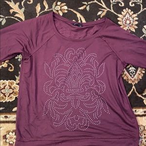 Maroon soft long sleeve rock and republic shirt